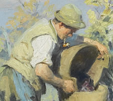 Peder Severin Krøyer (1851-1909), Wine Harvest in the Tyrol, 1901 (detail).